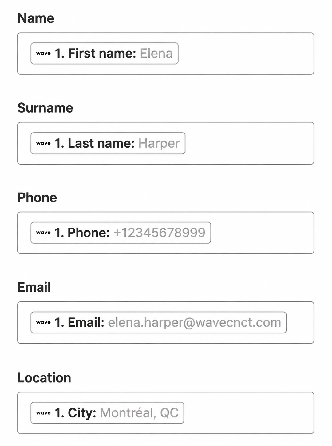 Mapping Contact Information