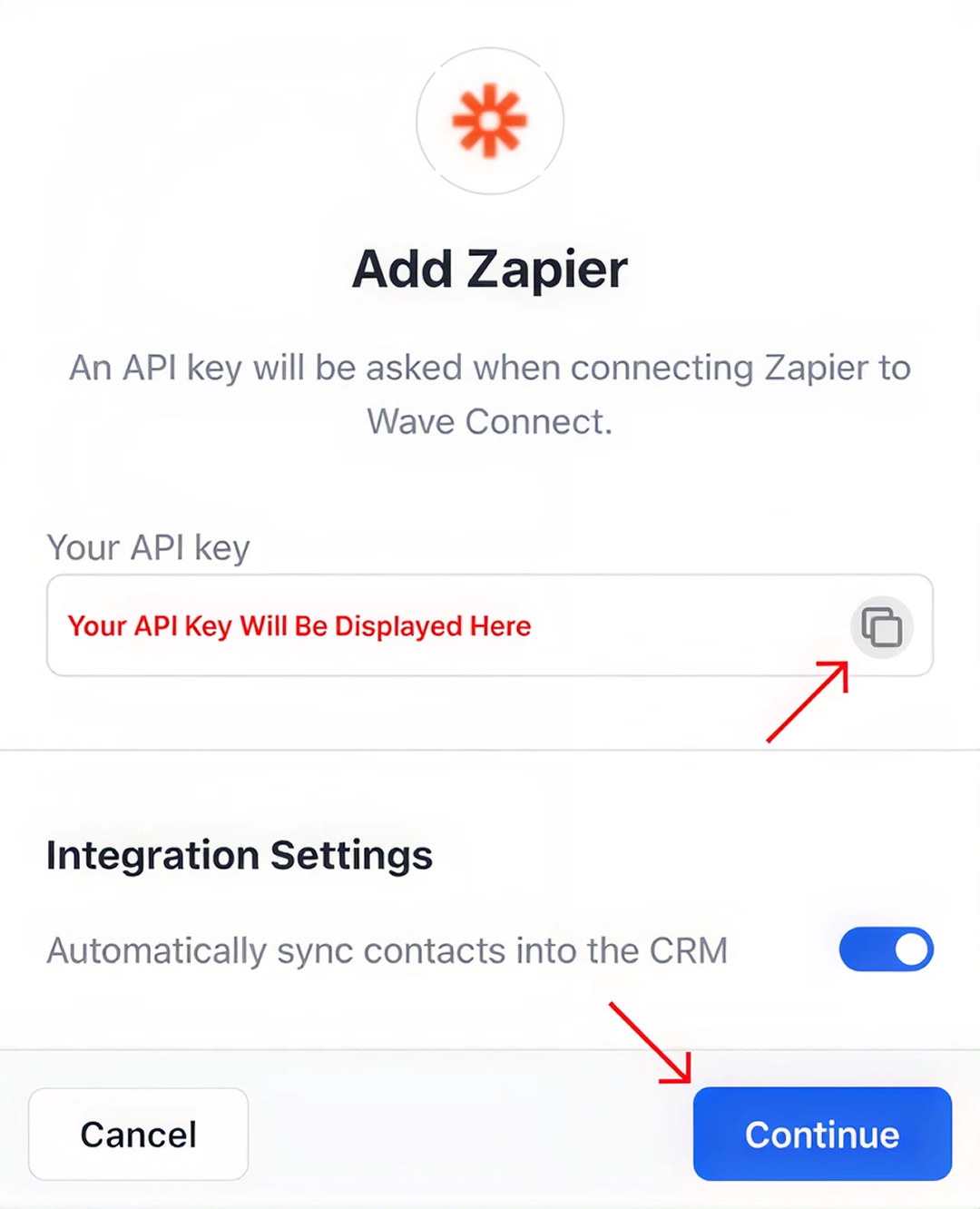 Copy API Key