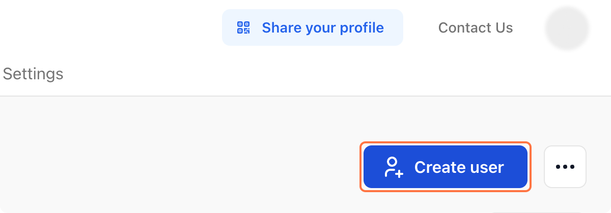 Click on Create User