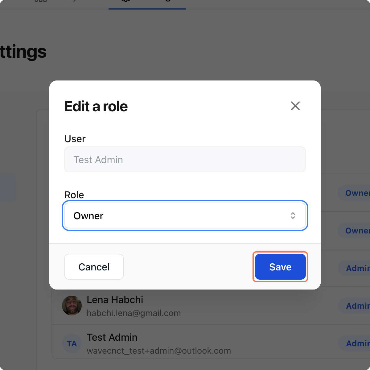 Save Changes