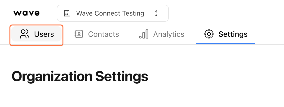 Navigate to Users Tab