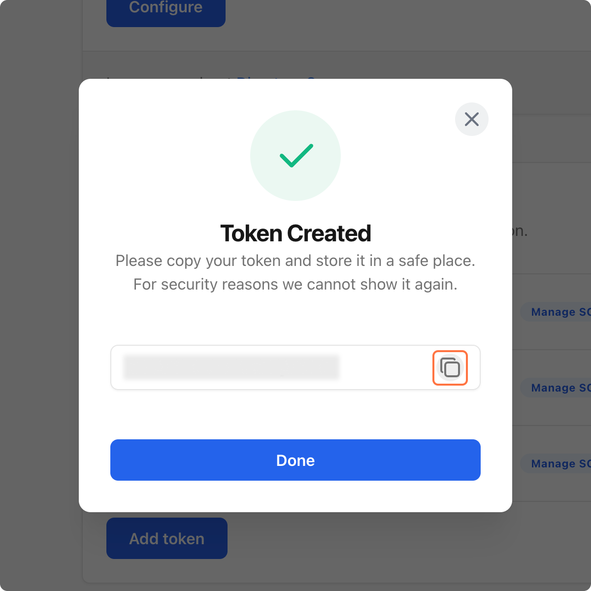 Copy Access Token