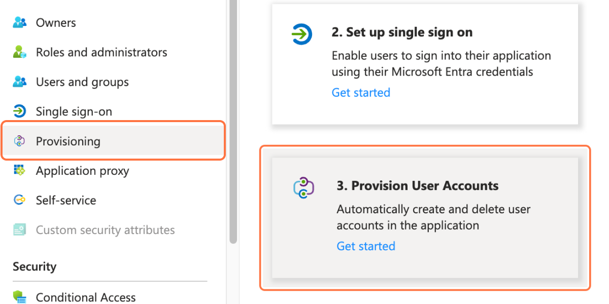 Navigate to Provisioning