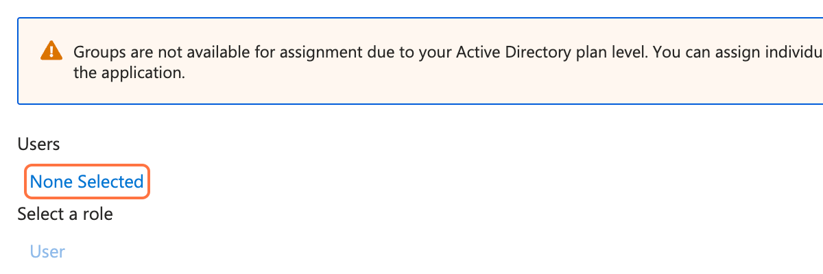 Click on None Selected